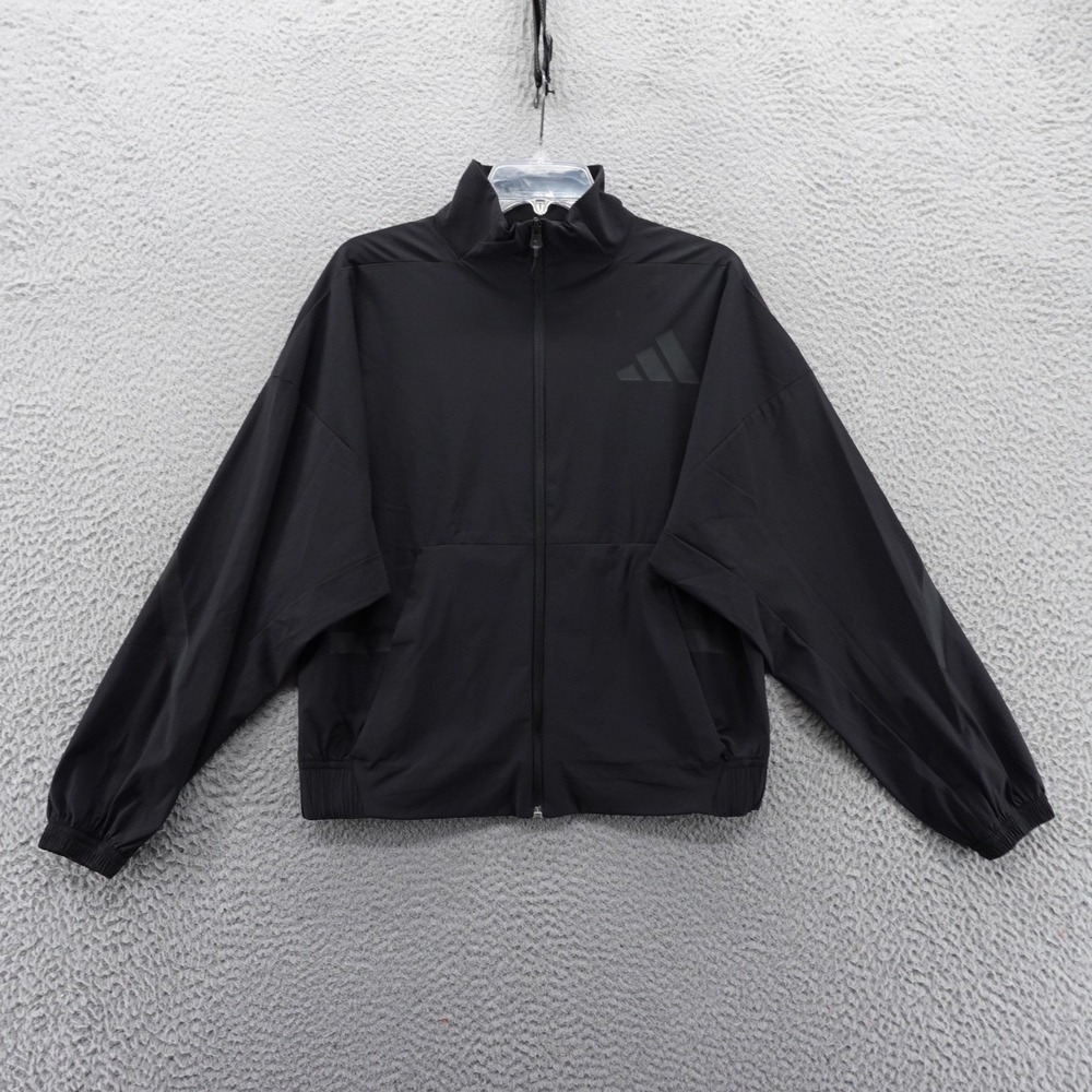 Adidas ZNE Woven Track Jacket XS Black Womens UPF50 Athletic Sportswear NEW $110